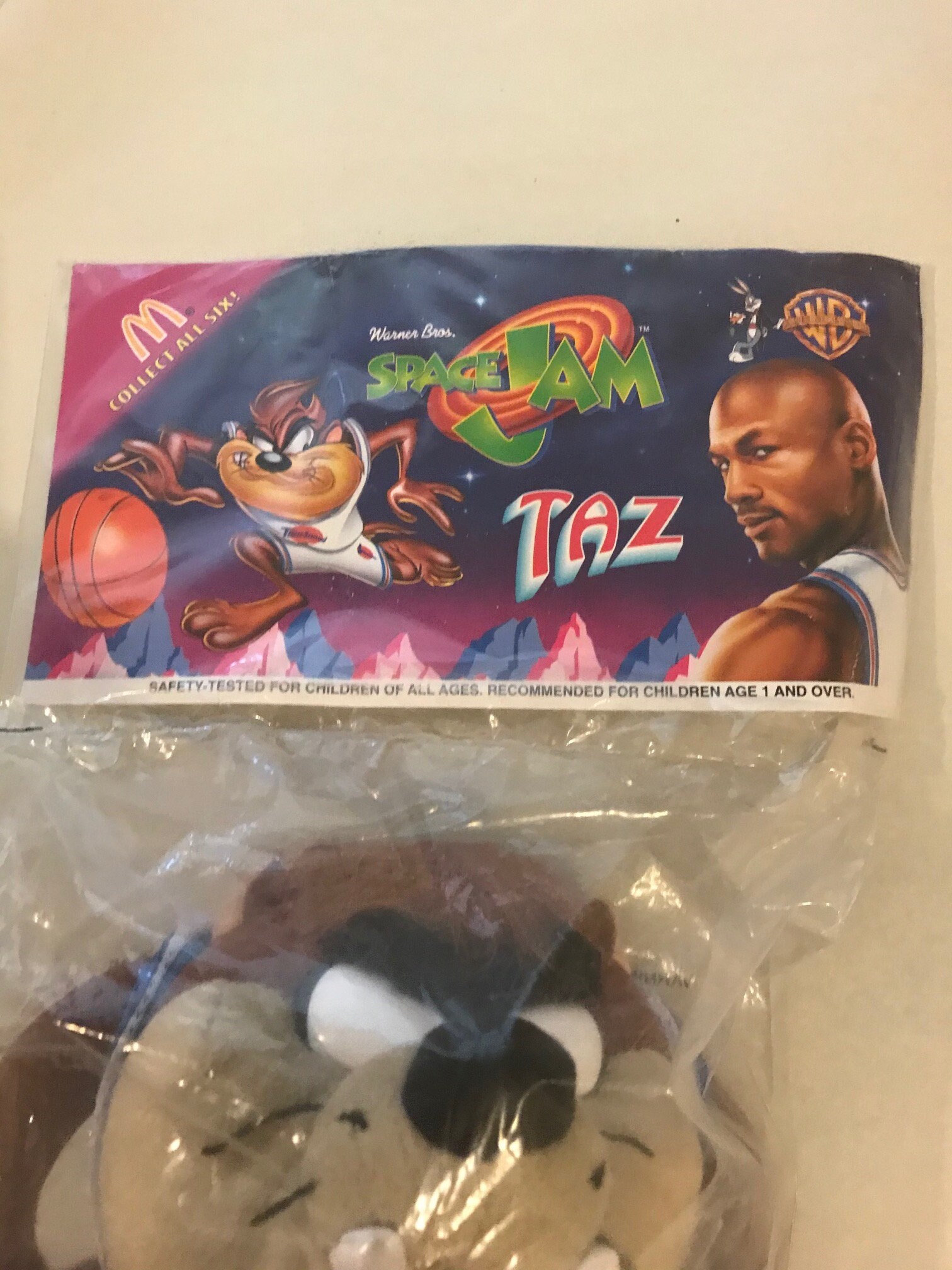 Vintage 1996 Space Jam TAZ Mcdonalds Toy Unopened New Michael Etsy