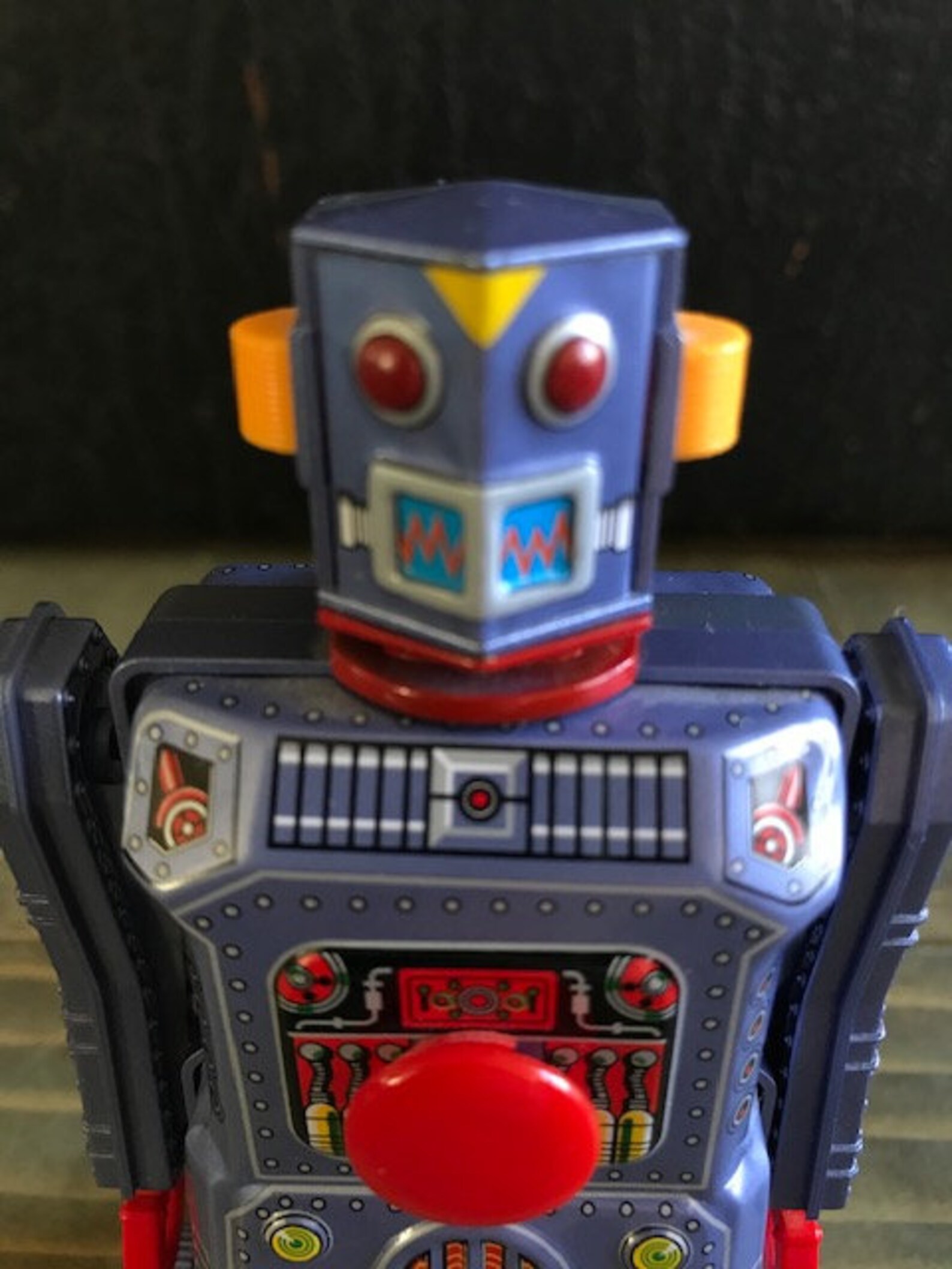 Vintage 90s Tin Wind Up Robot Toy Made in Japan Small 5 | Etsy