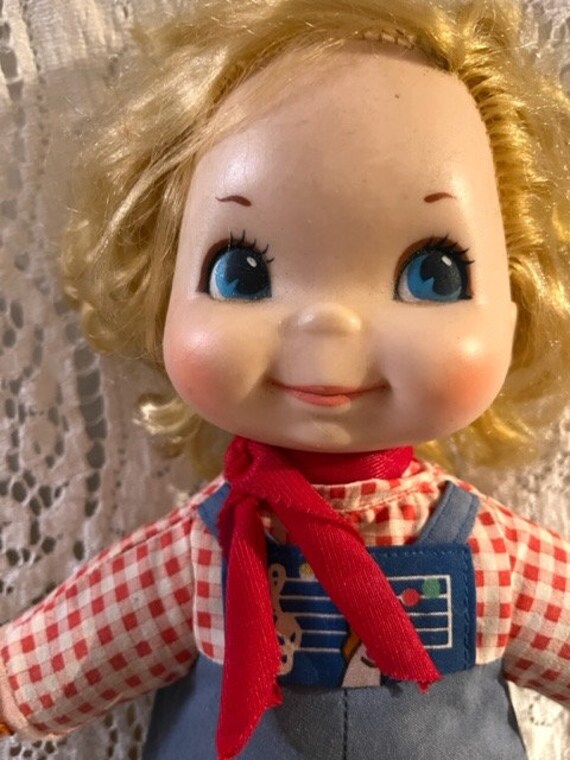 Vintage 70s Mattel Country Farm Girl Doll Squeaking Musical