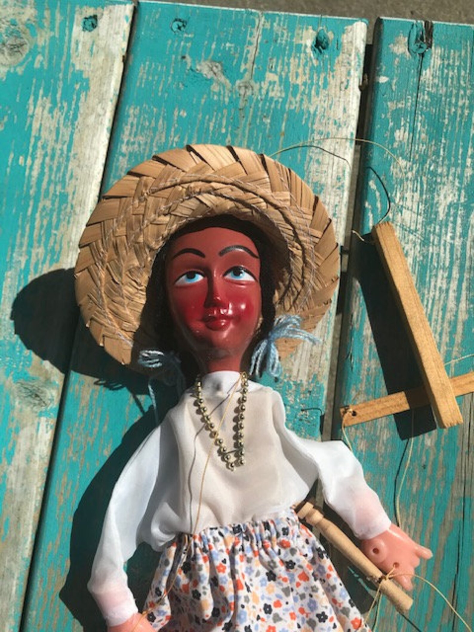 3 Vintage Mexican Marionette Puppets | #20268263