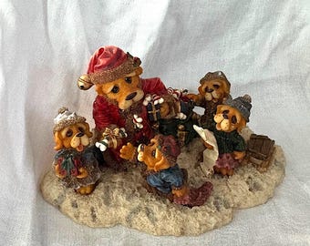 Vintage 90s Barkley Crossing "Yuletide Yelpers" Christmas Dogs Figurine Statue Collectable Kitschy Cute