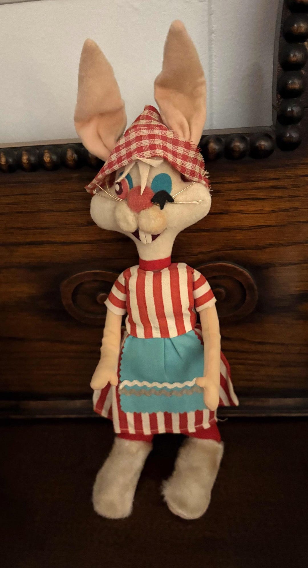 Vintage 60s Bunny Rabbit Multi Colored Stuffed Animal San Francisco ...