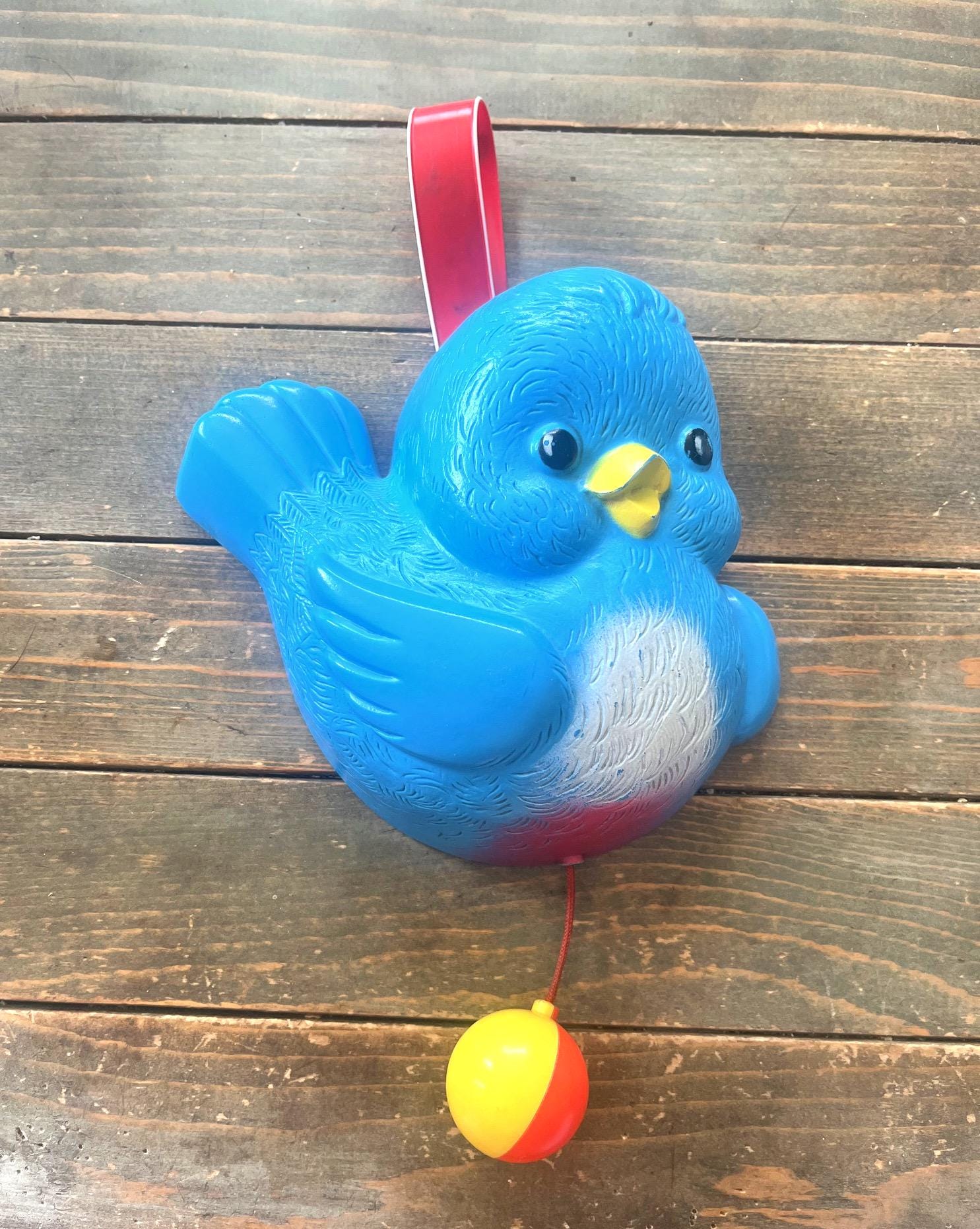 Vintage 60s Fisher Price Musical Bluebird Music Box Baby Crib