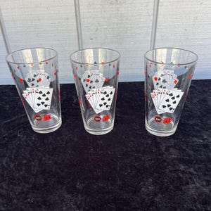 Vintage Poker Glasses - Etsy