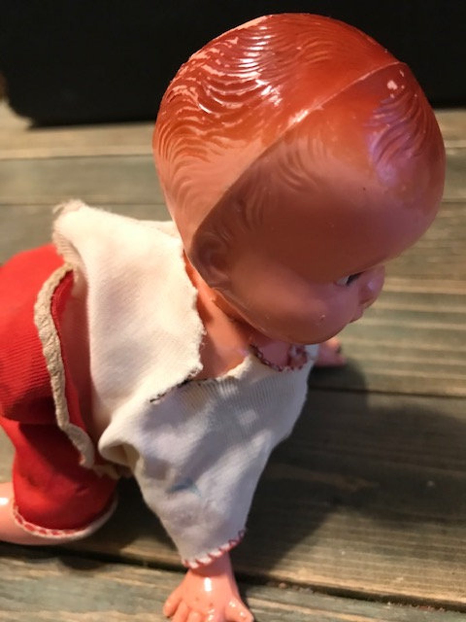 Vintage 50s Wind up Crawling Baby Retro Plastic Mechanical Etsy