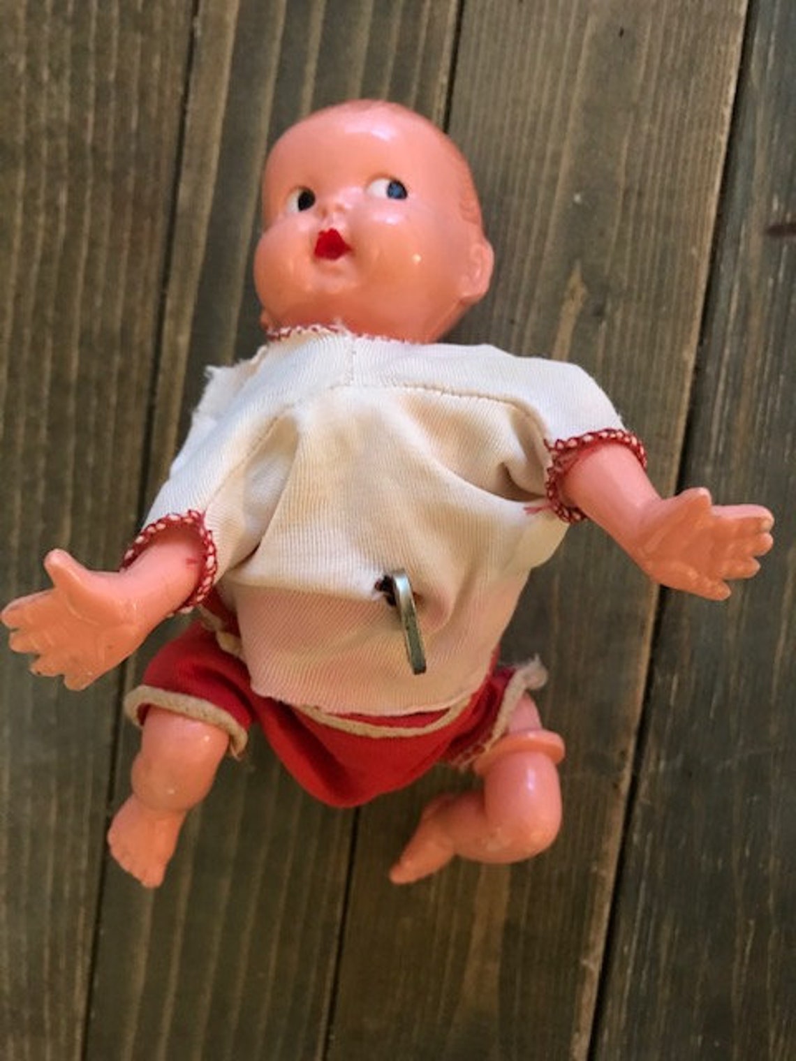 Vintage 50s Wind up Crawling Baby Retro Plastic Mechanical Etsy
