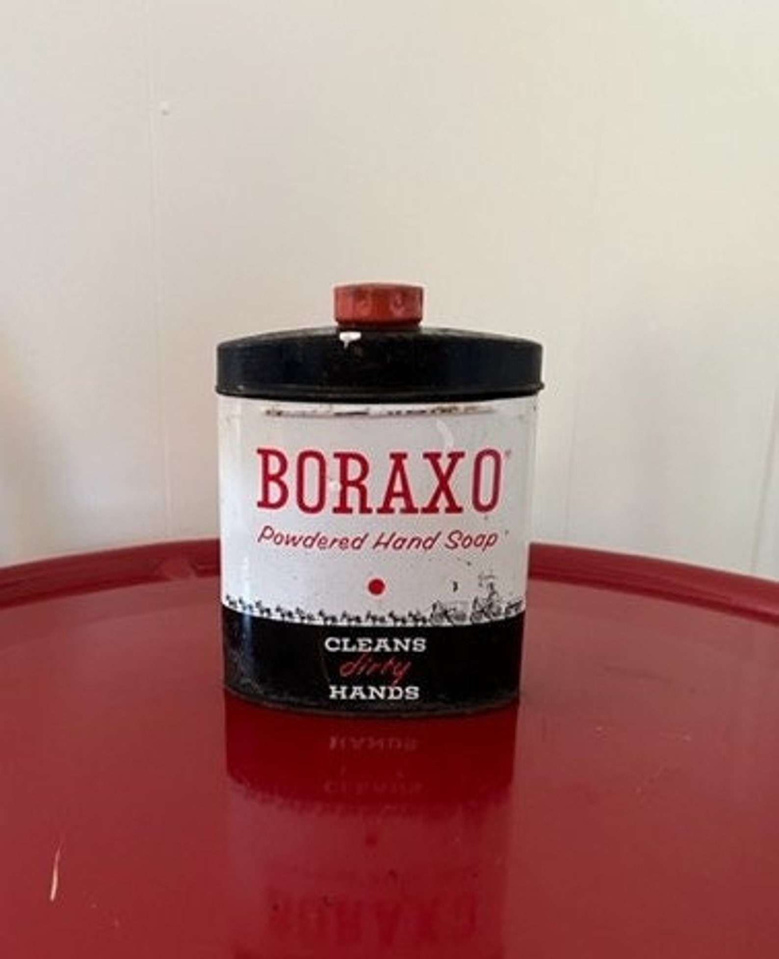 Vintage 50s Borax Metal Tin Boraxo Soap Dispenser Container Etsy