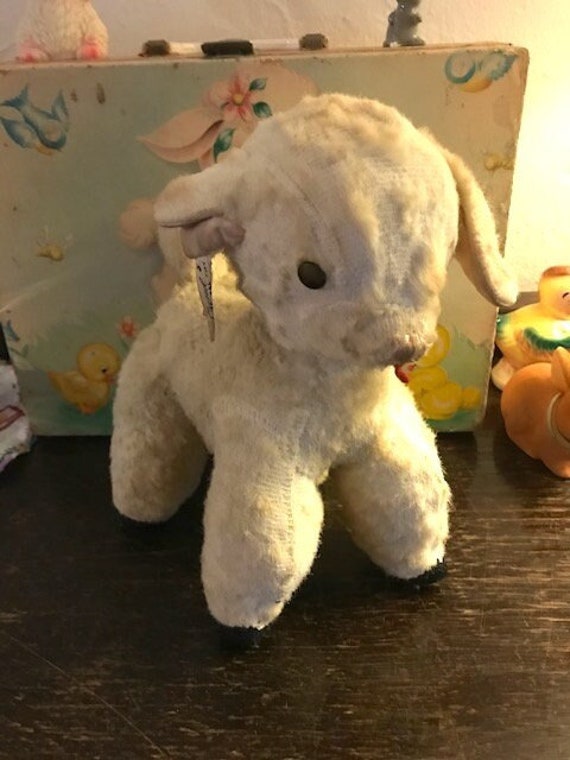 Vintage 50s White Lamb Stuffed Animal With Working Musical - Etsy Vintage 50s White Lamb Stuffed Animal With Working Musical - Etsy