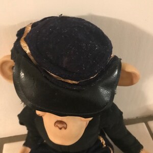 Vintage 50s Rushton Star Creation Military Soldier Monkey Mr Bim Zippy Monkey Chimpanzee Rubber Face and Hands Plush Animal 16" VERY RARE! image 8