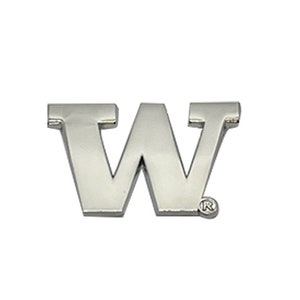 Washington Huskies Auto Emblem Metal Car Decal / Refrigerator Magnet