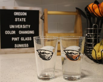 Cambia colore! Bicchiere da pinta con logo NCAA ThermoC della Oregon State University Beavers
