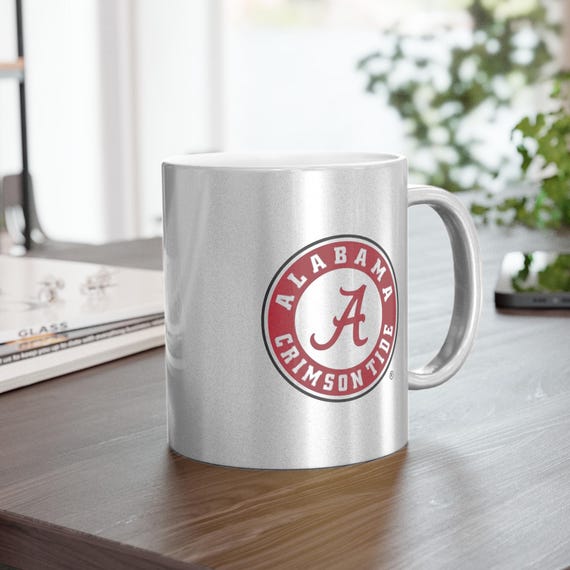 Alabama Crimson Tide Circle Logo Metallic Mug (silver) - Etsy