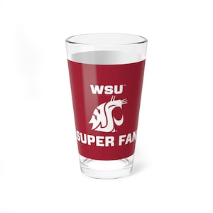 Washington State Cougars SUPER FAN Pint Glass - Fan Cup