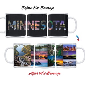 Color Changing! State of Minnesota ThermoH Exray Ceramic Coffee Mug
