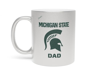 Michigan State Spartans DAD Metallic Mug (Silver)