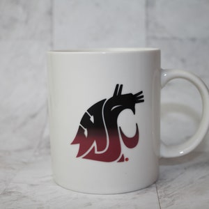 Color Changing! Washington State University Cougars NCAA ThermoH Logo Ceramic Coffee Mug