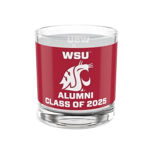 Washington State Cougars ALUMNI CLASS OF (Choose Your Grad Year) Old Fashioned Rocks Glass - Fan Cup
