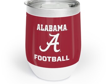 Vaso térmico para vino frío Alabama Crimson Tide FOOTBALL - Copa para fanáticos