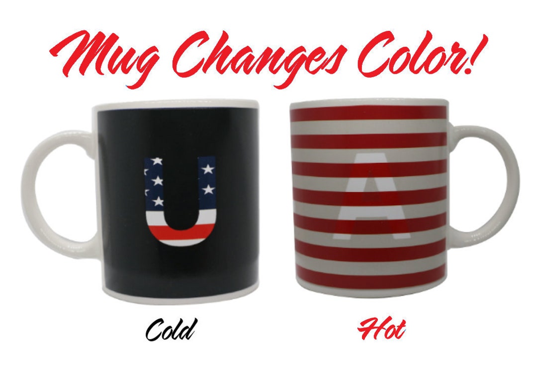 Color Changing! USA Flag Thermoh Exray Ceramic Coffee Mug - Etsy