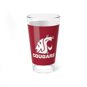 Washington State COUGARS Pint Glass - Fan Cup