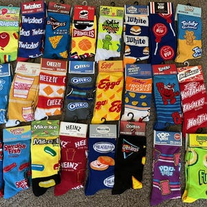 Novelty SOCKS Snacks Candy Soda Cookies Womens/Mens (As Many As You Want For 4.99 TOTAL SHIPPING)