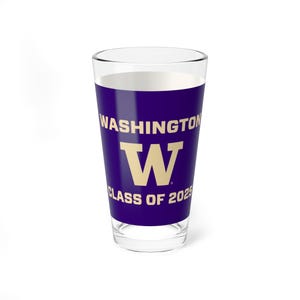 Washington Huskies CLASS OF (Choose Your Grad Year) Pint Glass - Fan Cup