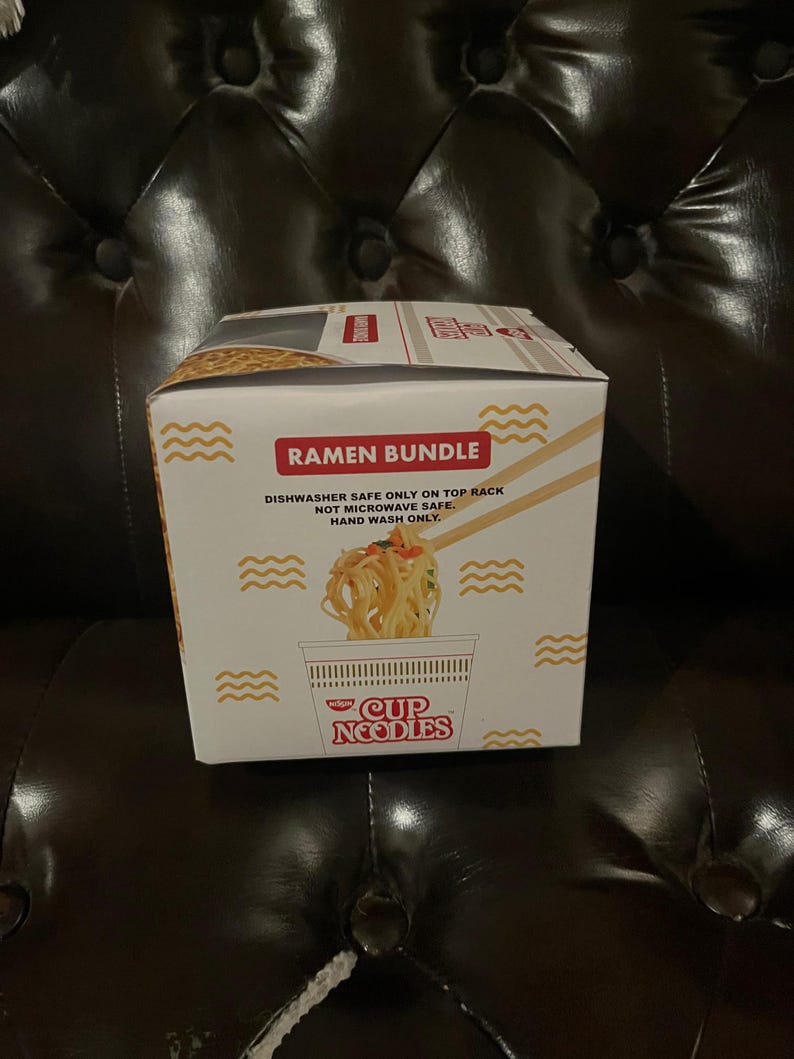 Nissin Cup Noodles Ramen Bowl and Spoon Set Ramen Bundle - Etsy
