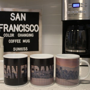 Color Changing! San Francisco Skyline ThermoH Exray Ceramic Coffee Mug