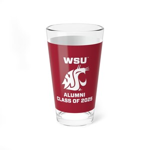 Washington State Cougars ALUMNI CLASS OF (Choose Your Grad Year) Pint Glass - Fan Cup
