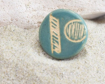 Blue CERAMIC Statement RING, Unique CONTEMPORARY Ring, Geometric Ring, One of a kind ring