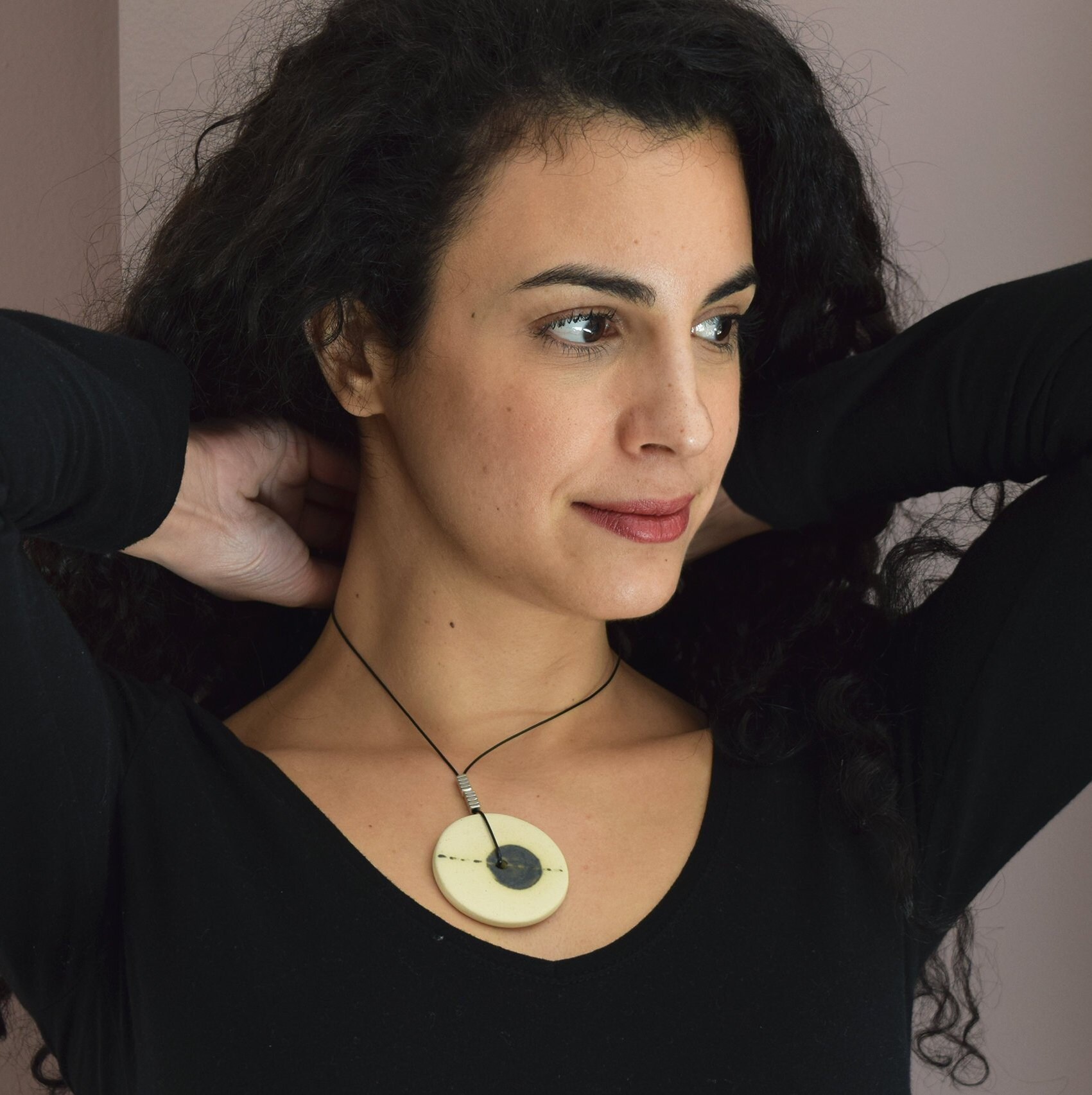 Rustic Geometric Pendant Handmade