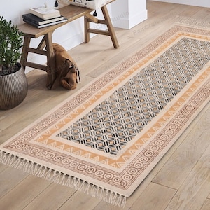 Cotton Runner Rug Yoga Mat Machine Washable Rug entry rug, staircase runner, hall runner, bedside runner rug  bath mat runner Kitchen Rug