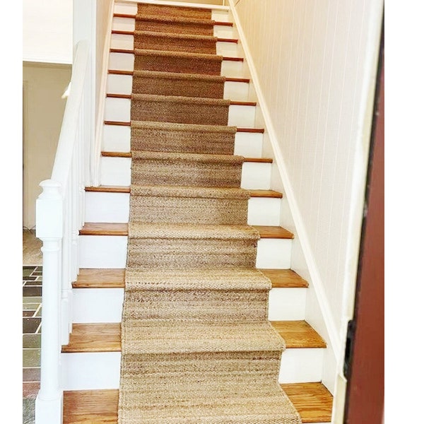 Jute Stairs Runner Carpet for Stairs Sisal Runner Seagrass carpet Sisal stair runner Custom Seagrass Runner Stairway Runner Staircase runner