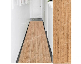 Natural jute Runner Rug, Kitchen Runner Rug Mats, Sisal Runner Rug, CUSTOM Size Hallway Entryway Floor Laundry Carpet Runner Rug, Non Slip