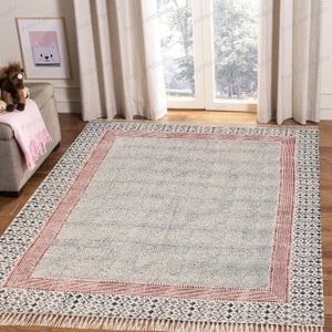 Washable Cotton Rug Extra Large Area Rug for Living room, Dining room, Bedroom, Entryways, Hallways, Patio Machine Washable Cotton Carpet