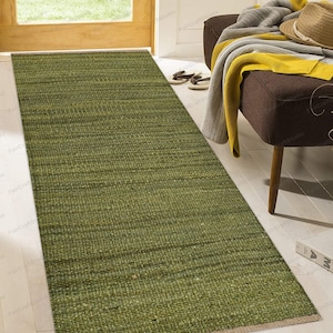 Alfombra de yute verde, tapete de yoga para escaleras, alfombra verde salvia para escaleras, alfombras para escalones, alfombras para escaleras, alfombra de yute, alfombra de cáñamo, alfombra para pasillo, alfombra para escalones de escalera