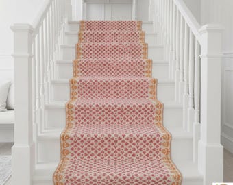 Cotton Stairs Runner Rug | Bohemian Runner Rug, Handwoven Rug for Bedside, Entryway, Kitchen, Modern Decor, Custom Sizes Rug, Eco Friendly