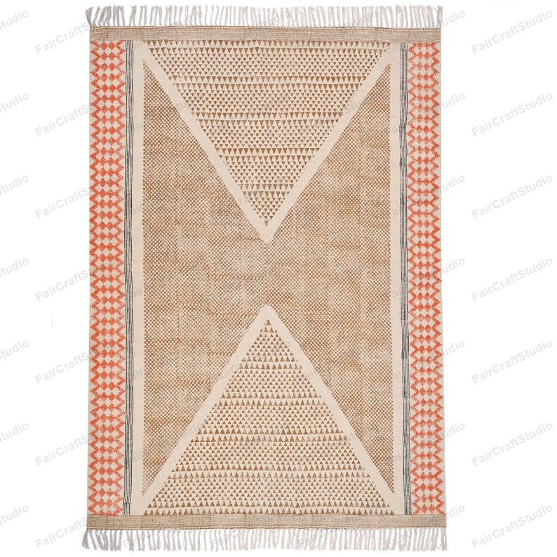 Organic Area Rug Washable Cotton Rug Machine Washable Rug for  Living room, Dining room, Bedroom, Entryways, Hallways, Patio Cotton carpet