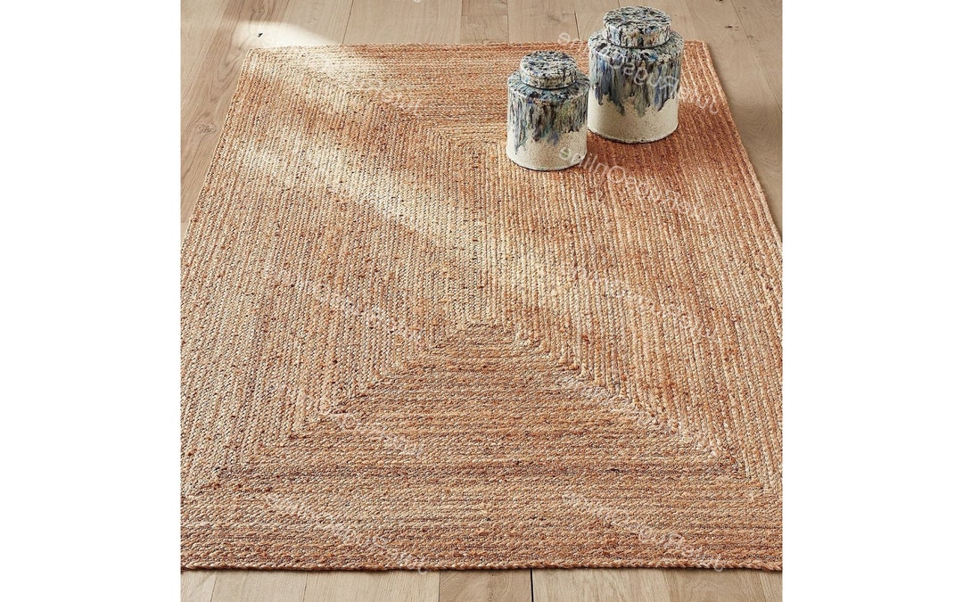 9x12 Jute Rug Farmhouse Large Area Rug Jute Rug 8x10 Braided Etsy