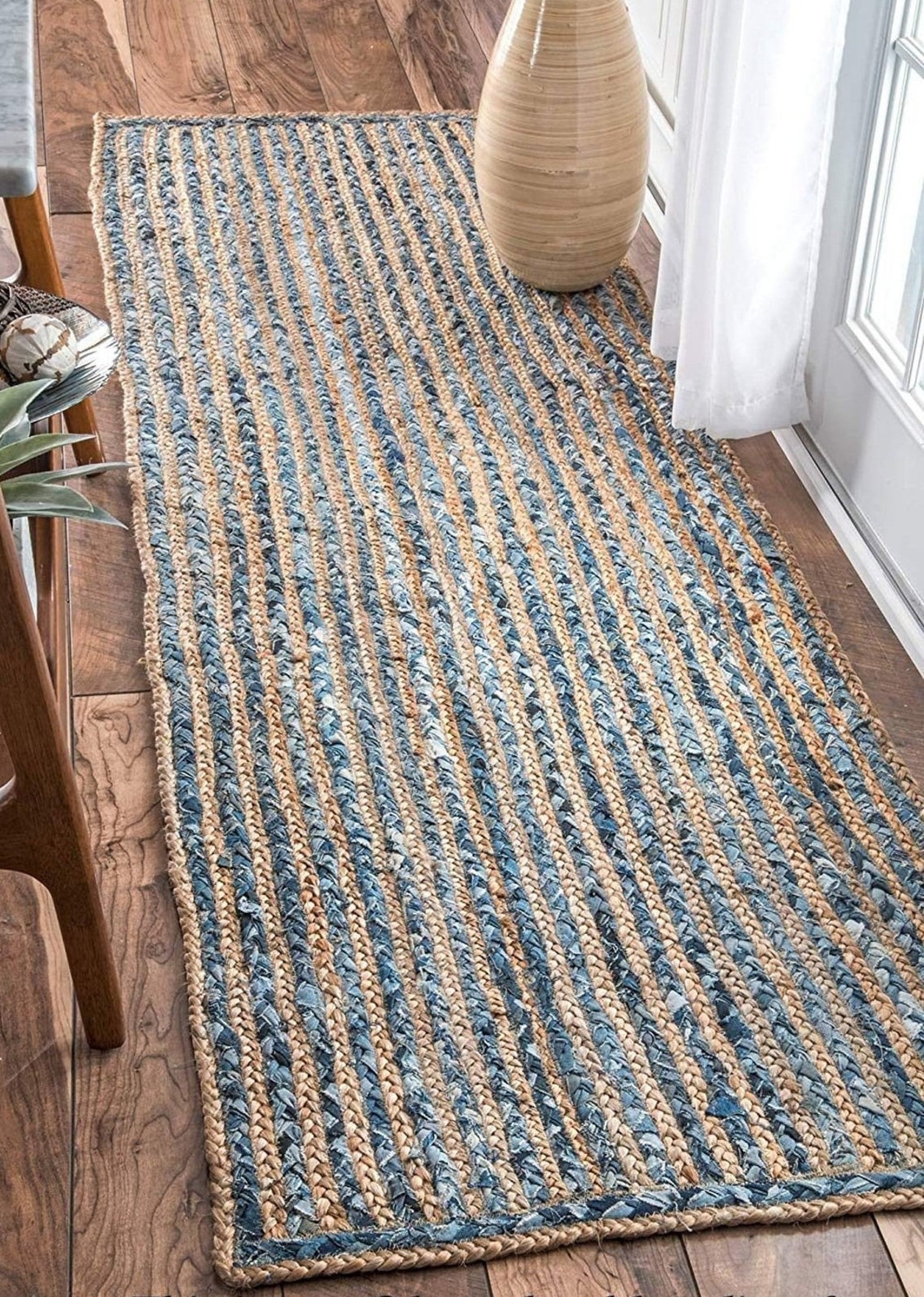 Rug Runner Indian Braided Floor Rug Handmade Jute Rug Etsy