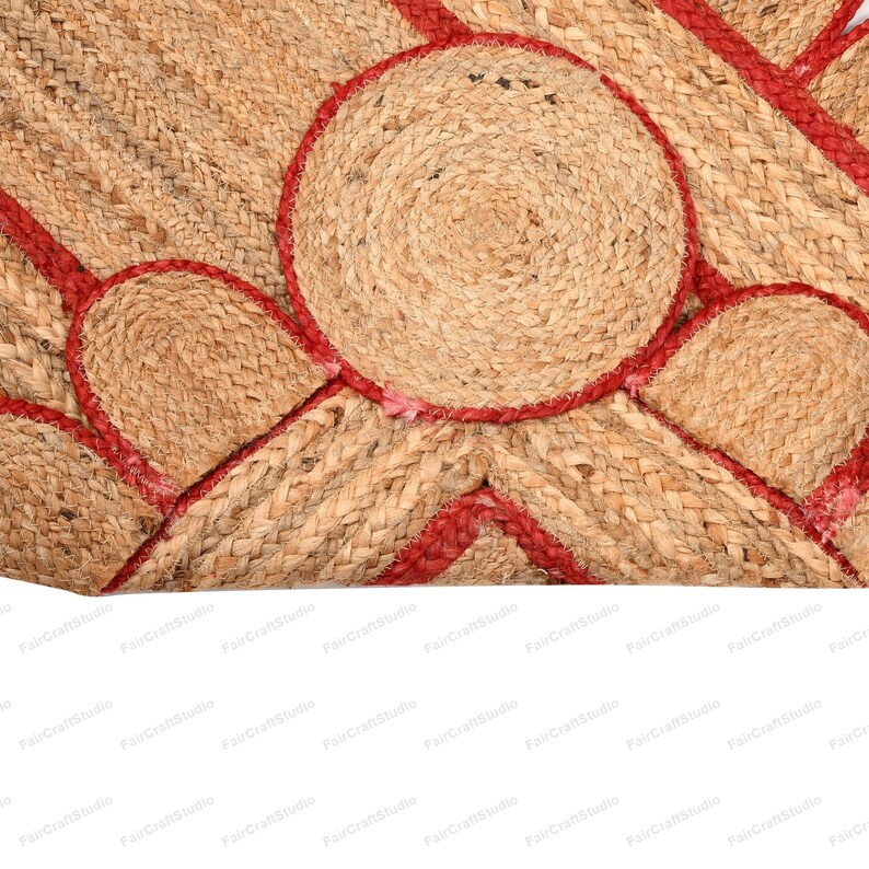 Scallop Jute Rug Scallop Rug Jute Runner Large Area Runner Long Runner