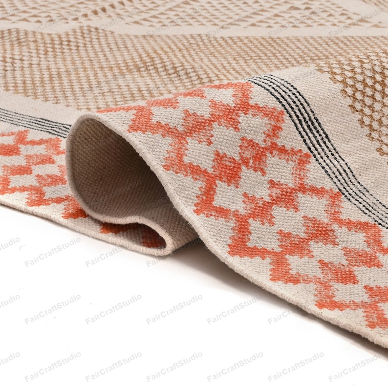 Washable Area Rug Washable Cotton Rug Machine Washable Rug for  Living room, Dining room, Bedroom, Entryways, Hallways, Patio Cotton carpet