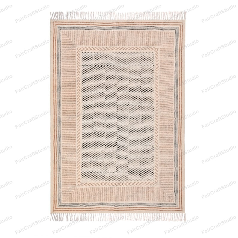 Washable Cotton Rug Extra Large Area Rug for Living room, Dining room, Bedroom, Entryways, Hallways, Patio Machine Washable Cotton Carpet