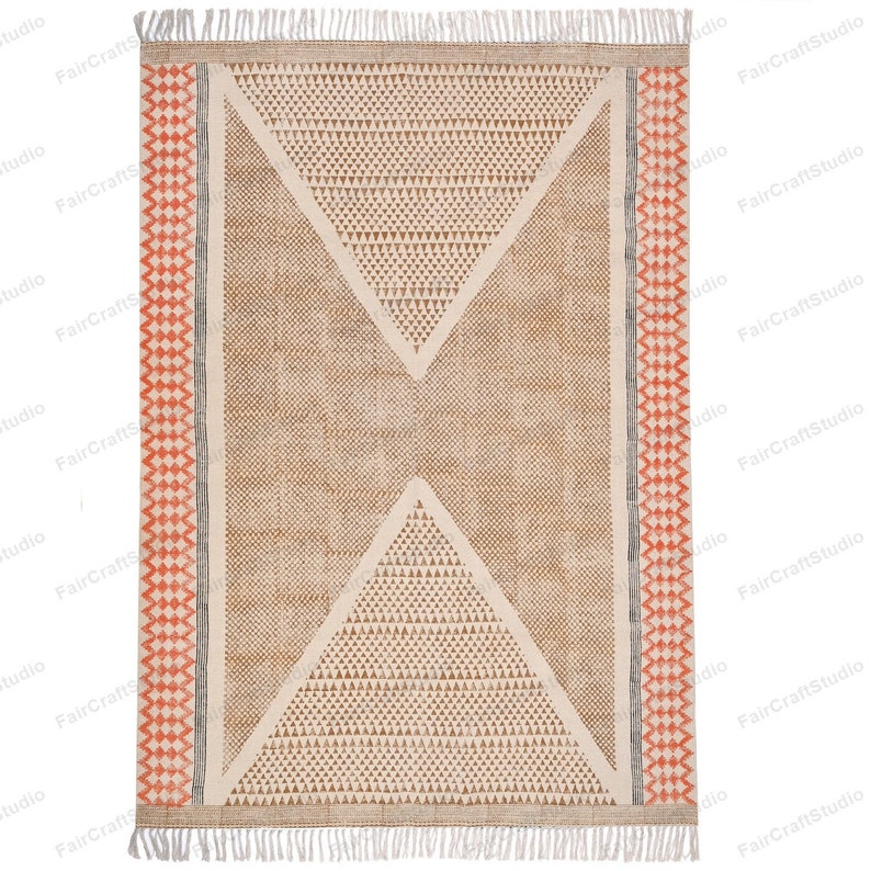 Organic Area Rug Washable Cotton Rug Machine Washable Rug for  Living room, Dining room, Bedroom, Entryways, Hallways, Patio Cotton carpet