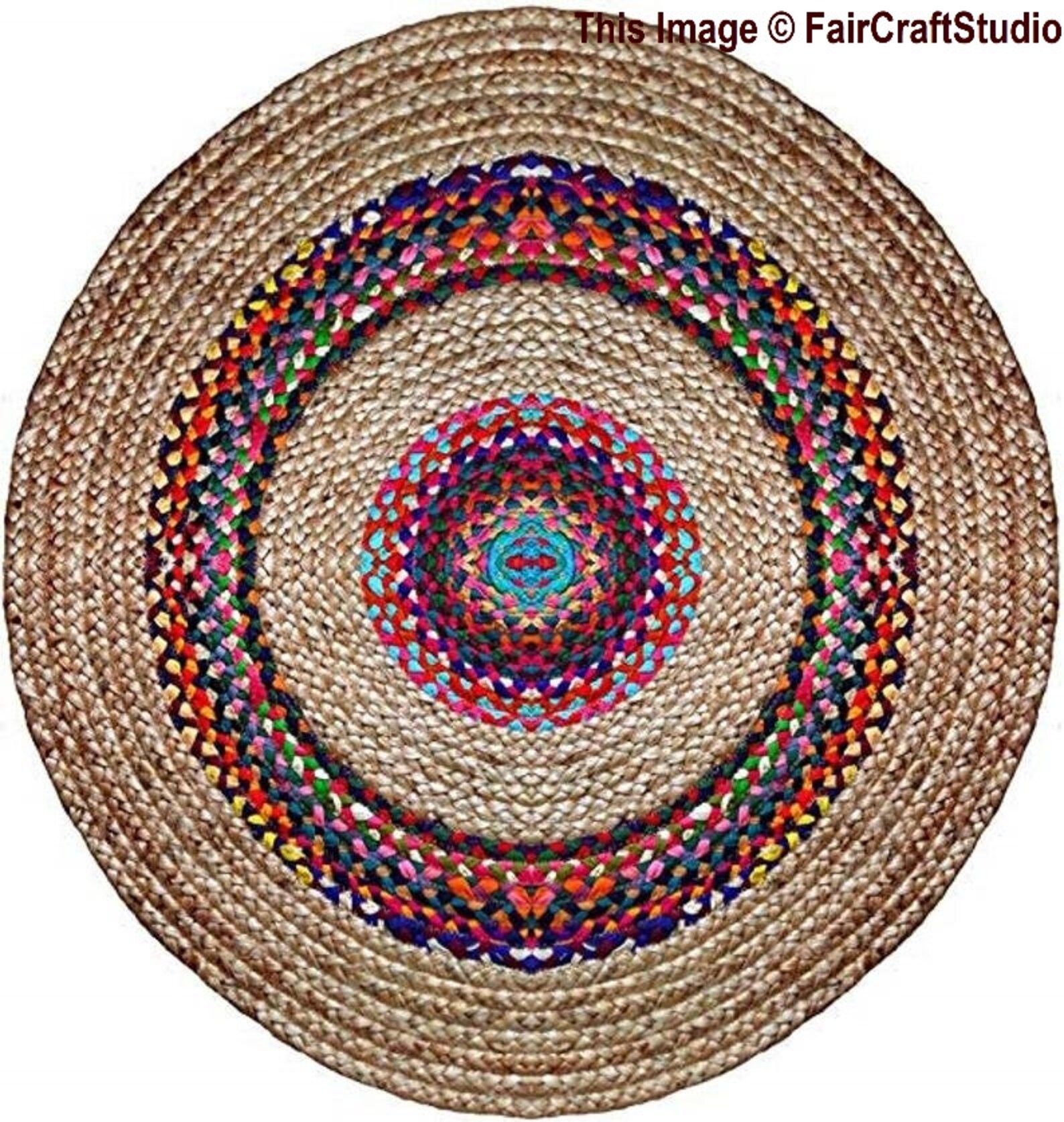 Beautiful Handcrafted Rag Rug Circular Meditation Rag Rug Etsy