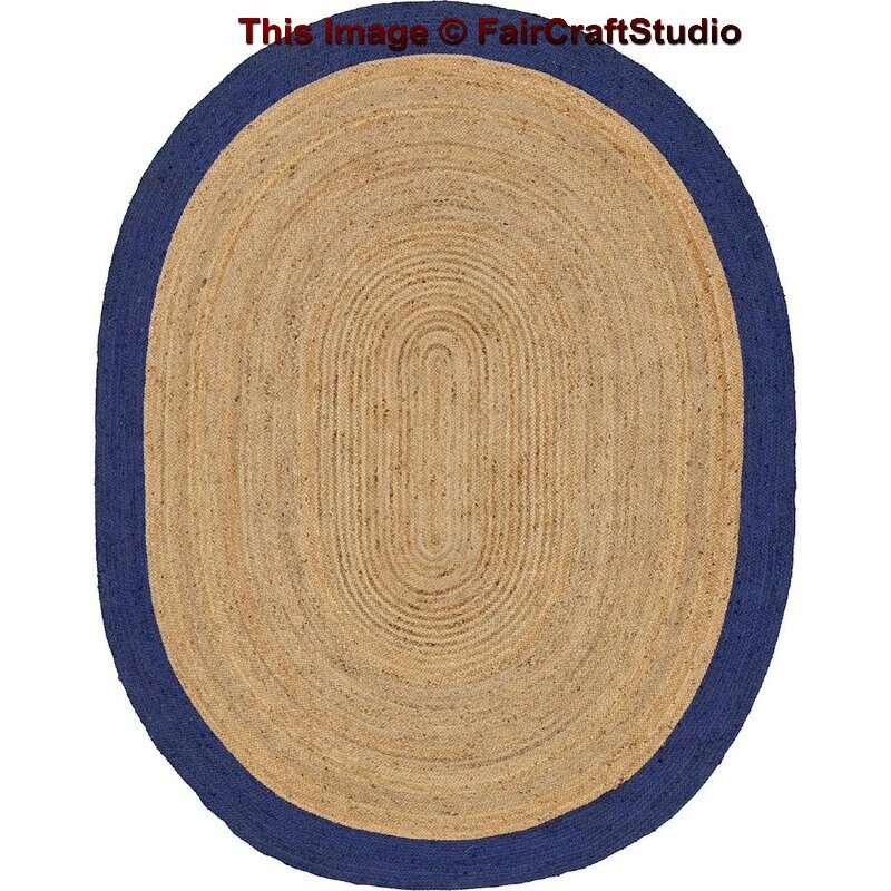 Jute braided oval rug RAG RUG meditation mat mandala rug Etsy