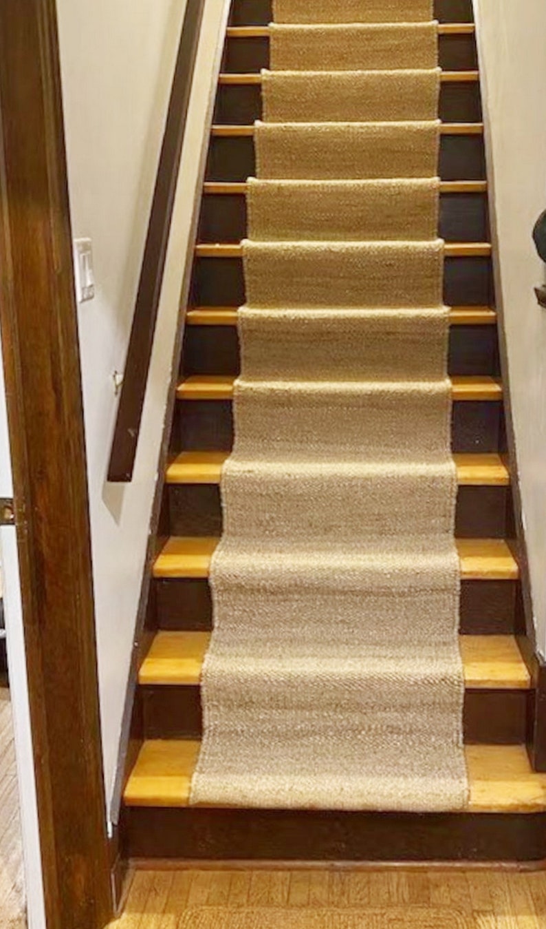 Jute Stairs Runner Stair Treads Rug Seagrass Runner Carpet for Etsy