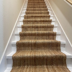 Sisal Carpet Stair Treads &  Runner Jute Stairs runner jute runner rug Hallway Runner Extra Long Kitchen Tapis Stair Farmhouse Stairs Carpet