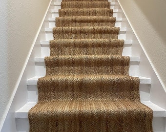 Sisal Carpet Stair Treads &  Runner Jute Stairs runner jute runner rug Hallway Runner Extra Long Kitchen Tapis Stair Farmhouse Stairs Carpet