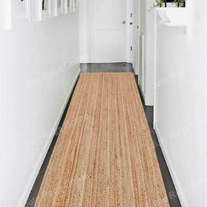 Natural jute Runner Rug, Kitchen Runner Rug Mats, Sisal Runner Rug, CUSTOM Size Hallway Entryway Kitchen Floor Laundry Carpet Runner Rug, Non Slip